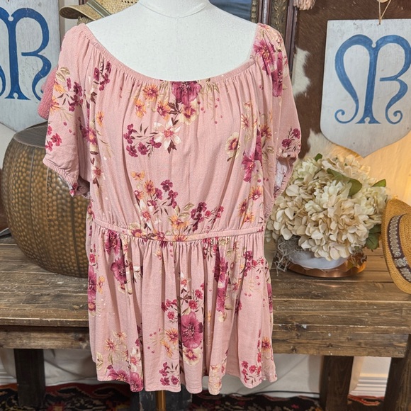 torrid Tops - Torrid Pink Floral Shirt